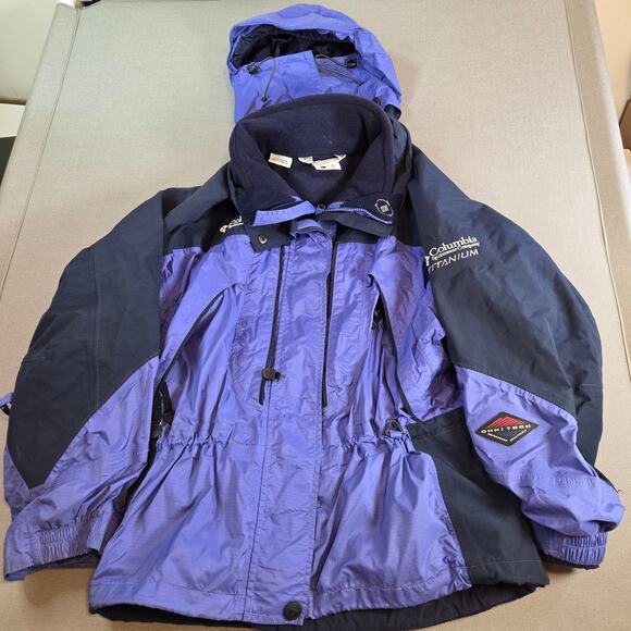 Columbia Titanium Omni-Tech Women’s 3-in-1 Jacket Purple Black Small - Picture 1 of 13